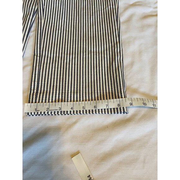 Chico's So Slimming Women Pants 3 US XL/16 Straight Crop Stripe Blue White  NEW - Picture 11 of 11